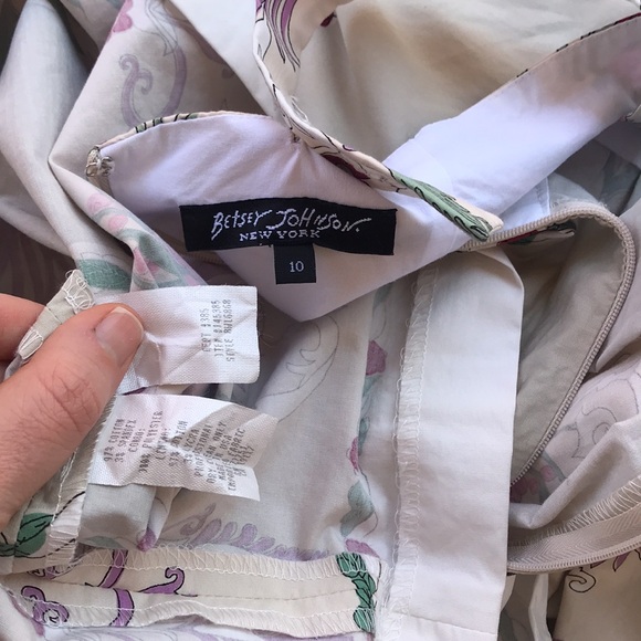 SOLD Betsey Johnson New York Vintage Rare OG Tea Party Dress Printed 10 Y2k - Picture 17 of 17